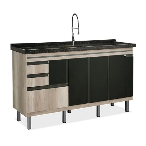 Gabinete New Elegance de 1,44m Nero/Barrique Locatt